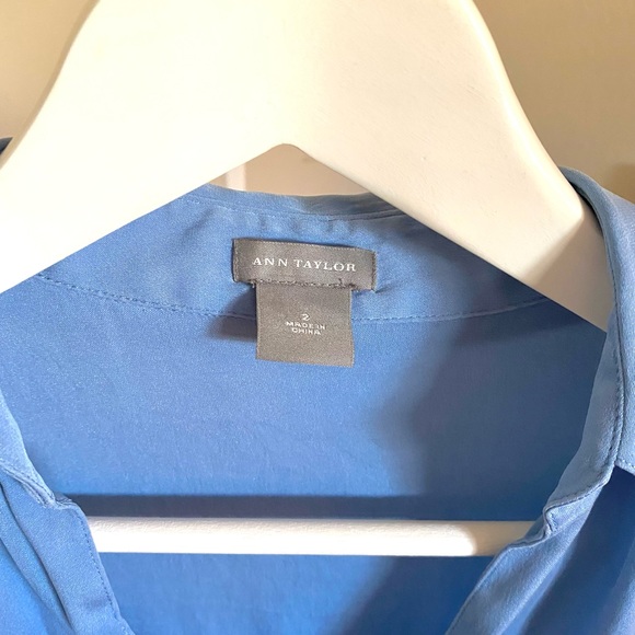 True Blue Silk Blouse - Picture 2 of 3